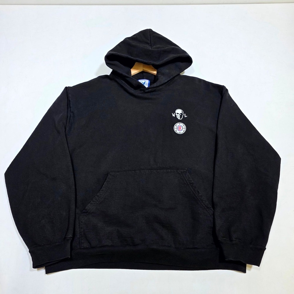 Warren Lotas Hoodie Mens XL Black LA Clippers NBA Skeleton Graphic Streetwear